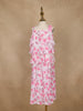 Light Pink Floral Printed Layered Ruffle Georgette Frock - Diadem