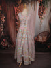 Light Pink Floral Thread and Beads Embroidered Design Net Lehenga with Dupatta