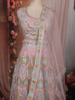 Light Pink Floral Thread and Beads Embroidered Design Net Lehenga with Dupatta