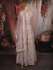 Light Pink Floral Thread and Beads Embroidered Design Net Lehenga with Dupatta
