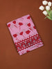 Light Pink Floral Vine Printed Design Cotton Casual Wear Saree
