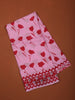 Light Pink Floral Vine Printed Design Cotton Casual Wear Saree