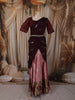 Light Pink Floral Vine Zari Woven Design Art Silk Kids Pattu Pavadai with Contrast Dupatta and Designer Hip Belt