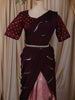 Light Pink Floral Vine Zari Woven Design Art Silk Kids Pattu Pavadai with Contrast Dupatta and Designer Hip Belt
