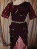 Light Pink Floral Vine Zari Woven Design Art Silk Kids Pattu Pavadai with Contrast Dupatta and Designer Hip Belt