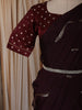 Light Pink Floral Vine Zari Woven Design Art Silk Kids Pattu Pavadai with Contrast Dupatta and Designer Hip Belt