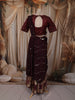 Light Pink Floral Vine Zari Woven Design Art Silk Kids Pattu Pavadai with Contrast Dupatta and Designer Hip Belt