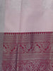 Light Pink Floral Woven Design Art Silk Saree With Contrast Zari Border