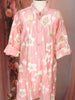 Light Pink Floral Woven Design Cotton Kids Kurta Set