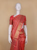 Light Pink Floral Woven Pure Kanchipuram Silk Saree With Zari Border