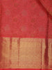 Light Pink Floral Woven Pure Kanchipuram Silk Saree With Zari Border