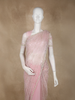 Light Pink Heavy Beads Embroidered Design Net Designer Saree