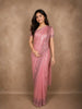 Light Pink Heavy Sequins Embroidered Design Tissue Designer Saree with Designer Border