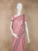 Light Pink Heavy Sequins Embroidered Design Tissue Designer Saree with Designer Border