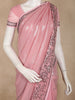 Light Pink Heavy Sequins Embroidered Design Tissue Designer Saree with Designer Border