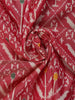 Light Pink Ikkat Design Silk Saree With Maroon Contrast Border