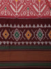 Light Pink Ikkat Design Silk Saree With Maroon Contrast Border