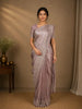 Light Pink Leaf Woven Design Banarasi Silk Saree