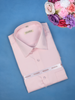 Light Pink Plain Design Full Sleeve Cotton Shirt