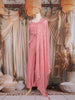 Light Pink Sequin and Bead Embroidered Organza Peplum Palazzo Suit with Dupatta