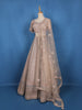 Light Pink Sequins Embroidery Net Lehenga