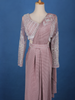 Light Pink Stripes Design Satin Ready To Wear Saree With Designer Blouse - Diadem