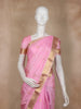 Light Pink Zari Butta Woven Design Pure Kanchipuram Silk Saree with Contrast Zari Border