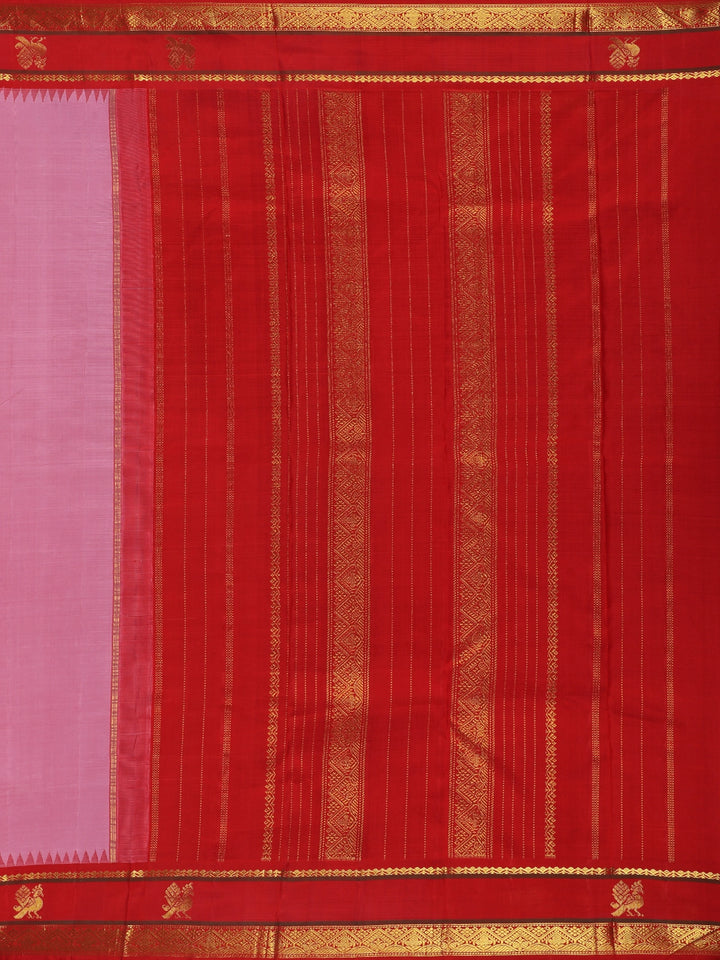 Light Pink Zari Woven Pure Kanchipuram Silk Saree - Diadem