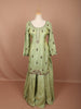Light Pista Green Multicolor Stone and Zardozi Embroidered Design Tissue Silk Fancy Wear Lehenga