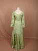 Light Pista Green Multicolor Stone and Zardozi Embroidered Design Tissue Silk Fancy Wear Lehenga