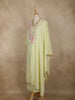 Light Pistachio Green Floral Embroidered Cotton Salwar Suit with Dupatta