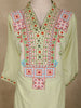 Light Pistachio Green Floral Embroidered Cotton Salwar Suit with Dupatta