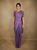 Light Purple Butta Woven Design Soft Tissue Saree with Scalloped Border