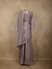 Light Purple Floral Beads Embroidered Design Georgette Palazzo Suit with Dupatta