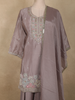Light Purple Floral Beads Embroidered Design Georgette Palazzo Suit with Dupatta