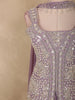 Light Purple Floral Beads Embroidered Design Georgette Skirt Top with Choker Dupatta