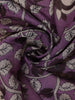 Light Purple Floral Printed Design Chanderi Cotton Saree with Zari Border
