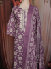 Light Purple Floral Printed Design Cotton Straight Cut Salwar Suit with Dupatta