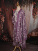 Light Purple Floral Printed Design Cotton Straight Cut Salwar Suit with Dupatta