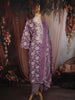 Light Purple Floral Printed Design Cotton Straight Cut Salwar Suit with Dupatta