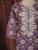 Light Purple Floral Printed Design Cotton Straight Cut Salwar Suit with Dupatta