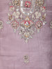 Light Purple Floral Sequins Embroidered Tissue Silk Sharara Suit With Dupatta