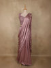 Light Purple Floral Sequins and Beads Embroidered Design Space Silk Lehenga with Drapped Dupatta