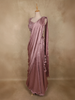 Light Purple Floral Sequins and Beads Embroidered Design Space Silk Lehenga with Drapped Dupatta
