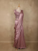 Light Purple Floral Sequins and Beads Embroidered Design Space Silk Lehenga with Drapped Dupatta
