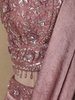 Light Purple Floral Sequins and Beads Embroidered Design Space Silk Lehenga with Drapped Dupatta