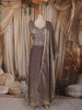 Light Purple Floral Sequins and Zari Embroidered Design Organza Lehenga with Dupatta
