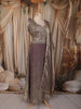 Light Purple Floral Sequins and Zari Embroidered Design Organza Lehenga with Dupatta