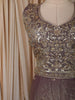 Light Purple Floral Sequins and Zari Embroidered Design Organza Lehenga with Dupatta