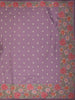 Light Purple Floral Thread Embroidered Design Shimmer Party Wear Saree with Thread Work Border